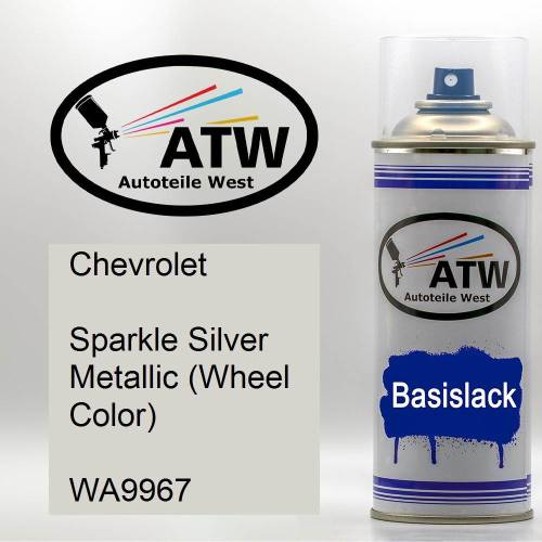 Chevrolet, Sparkle Silver Metallic (Wheel Color), WA9967: 400ml Sprühdose, von ATW Autoteile West.